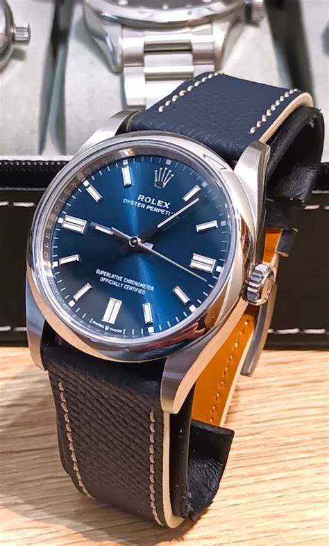 rolex oyster leather strap